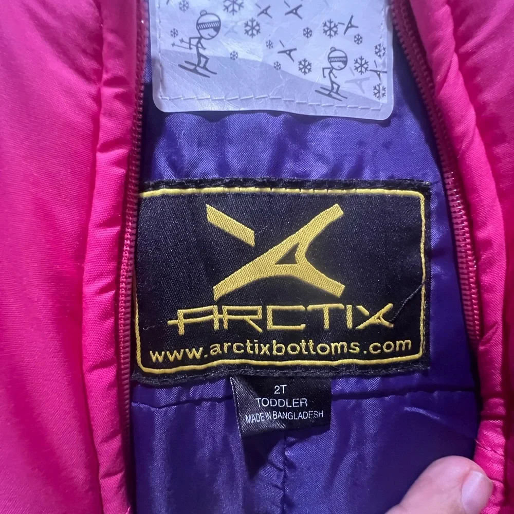 Arctix Bright Pink Kids Overalls - Picture 3 of 5